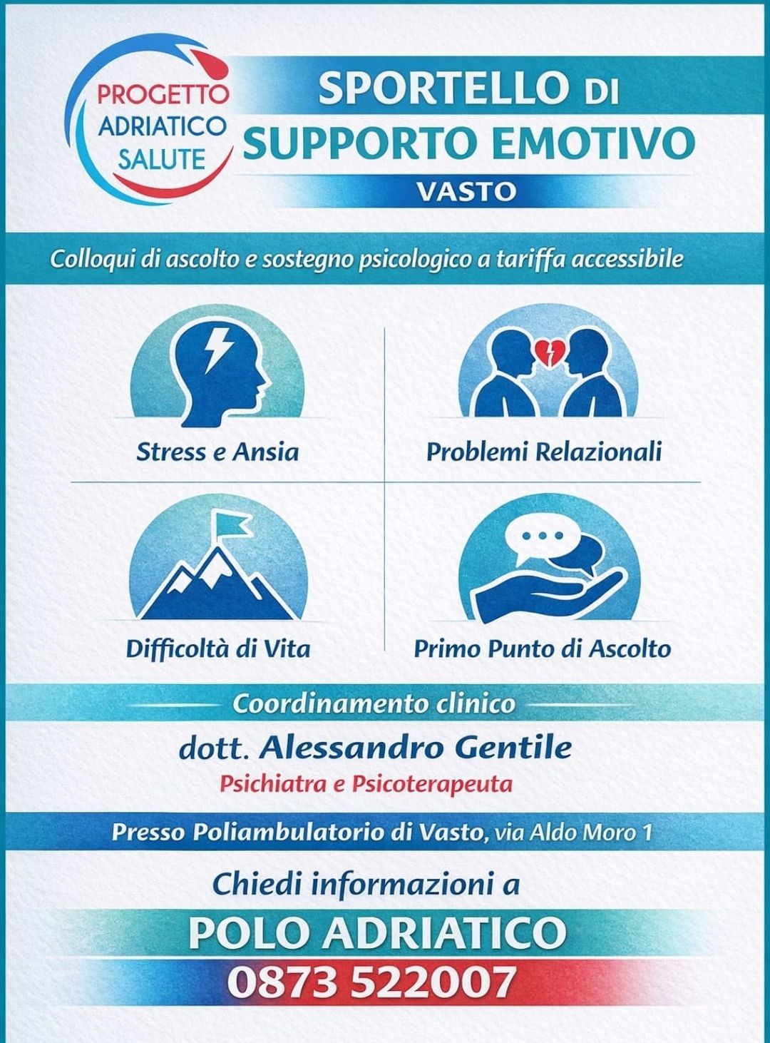 Sportello di supporto emotivo Vasto